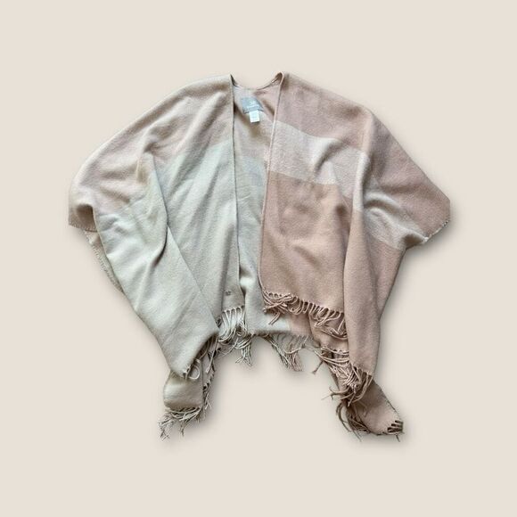 Soia & Kyo Knit Colorblock Poncho - Picture 2 of 4